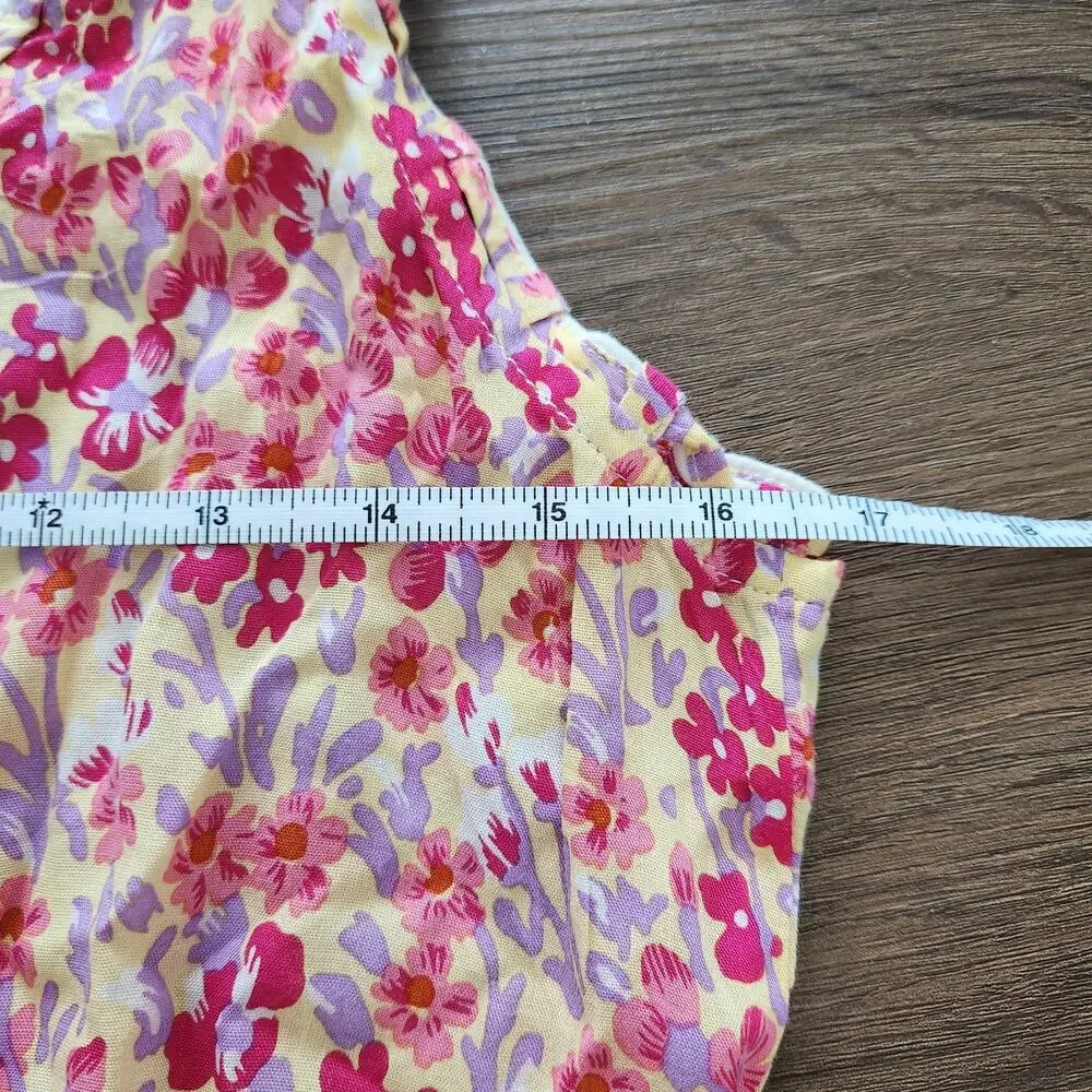 Poupette St. Barth Triny Floral Romper XS Beach Resortwear Cottagecore Fairycore